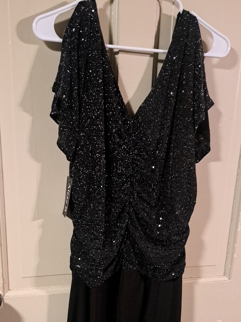 Alexa B Formal Black Sequin Gown